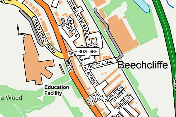 BD20 6BE map - OS OpenMap – Local (Ordnance Survey)