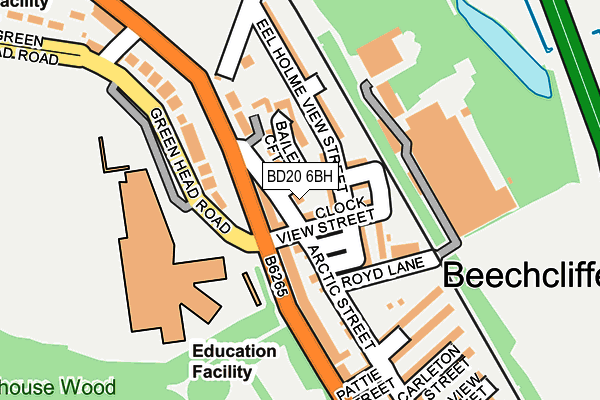 BD20 6BH map - OS OpenMap – Local (Ordnance Survey)