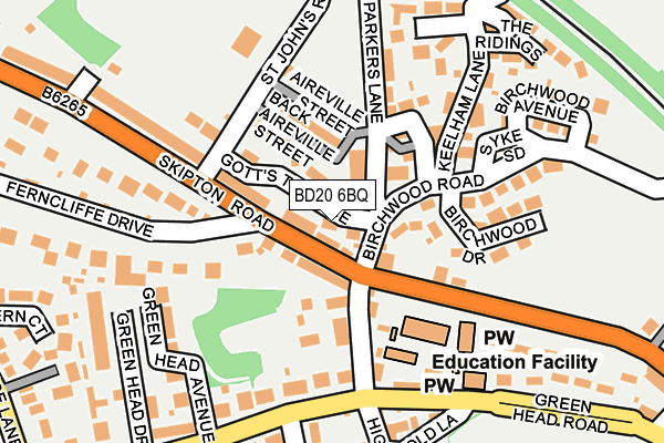 BD20 6BQ map - OS OpenMap – Local (Ordnance Survey)