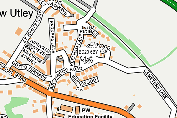 BD20 6BY map - OS OpenMap – Local (Ordnance Survey)