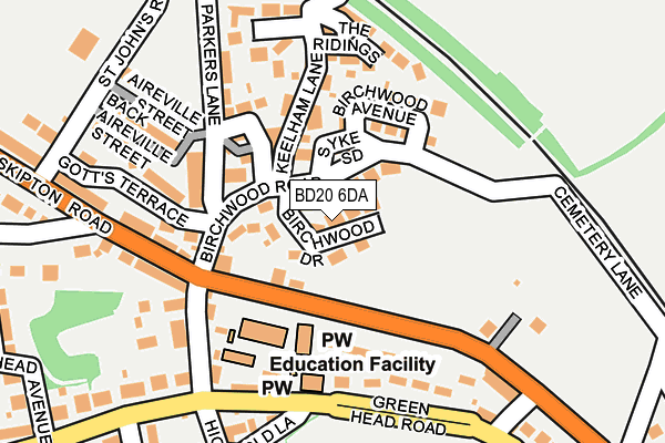 BD20 6DA map - OS OpenMap – Local (Ordnance Survey)