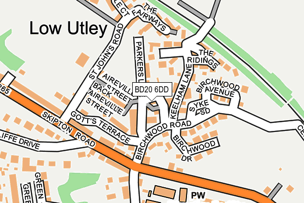 BD20 6DD map - OS OpenMap – Local (Ordnance Survey)