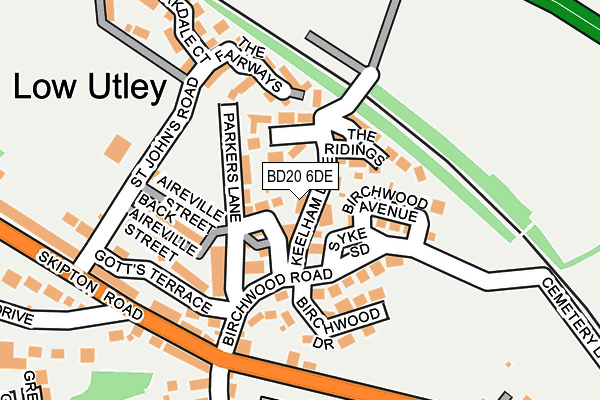 BD20 6DE map - OS OpenMap – Local (Ordnance Survey)