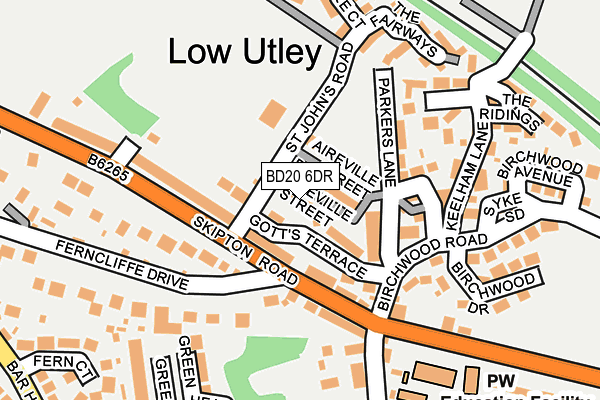 BD20 6DR map - OS OpenMap – Local (Ordnance Survey)