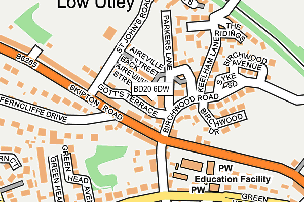 BD20 6DW map - OS OpenMap – Local (Ordnance Survey)