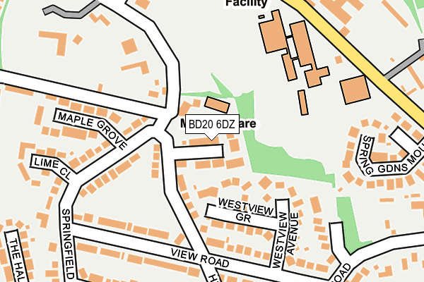 BD20 6DZ map - OS OpenMap – Local (Ordnance Survey)