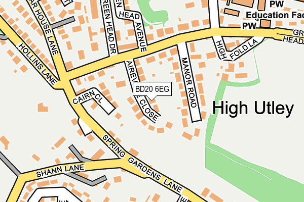 BD20 6EG map - OS OpenMap – Local (Ordnance Survey)