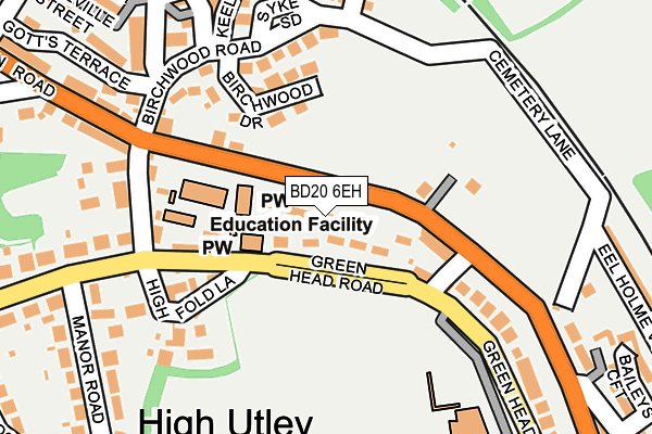 BD20 6EH map - OS OpenMap – Local (Ordnance Survey)