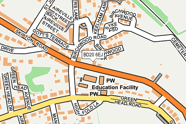 BD20 6EJ map - OS OpenMap – Local (Ordnance Survey)