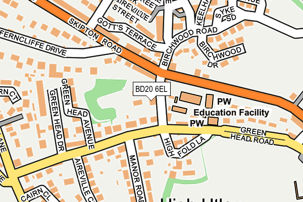 BD20 6EL map - OS OpenMap – Local (Ordnance Survey)