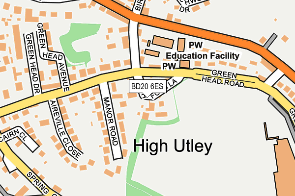 BD20 6ES map - OS OpenMap – Local (Ordnance Survey)
