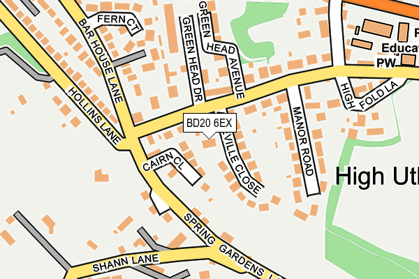 BD20 6EX map - OS OpenMap – Local (Ordnance Survey)