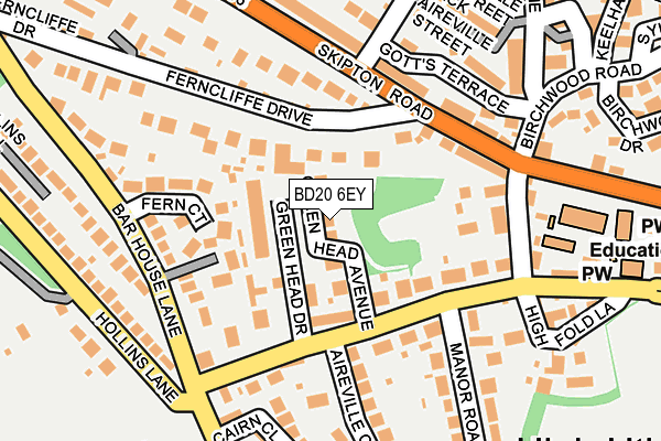 BD20 6EY map - OS OpenMap – Local (Ordnance Survey)