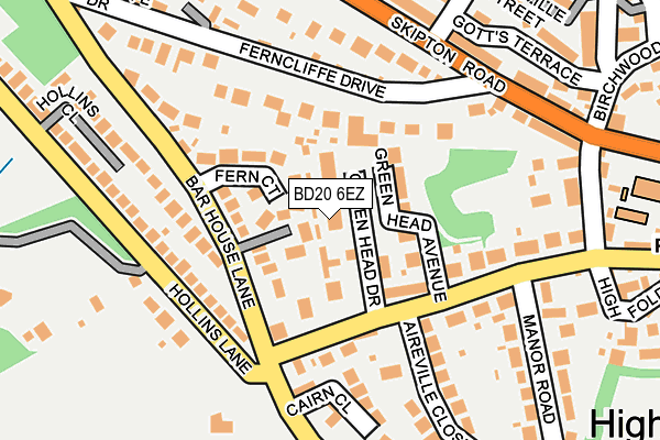 BD20 6EZ map - OS OpenMap – Local (Ordnance Survey)
