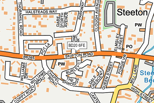 BD20 6FE map - OS OpenMap – Local (Ordnance Survey)