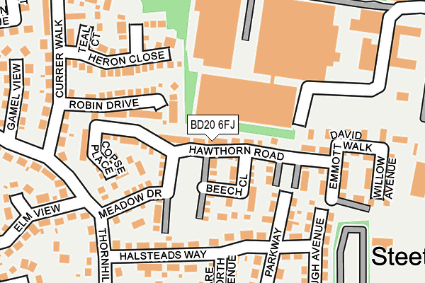 BD20 6FJ map - OS OpenMap – Local (Ordnance Survey)