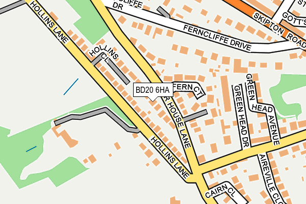 BD20 6HA map - OS OpenMap – Local (Ordnance Survey)