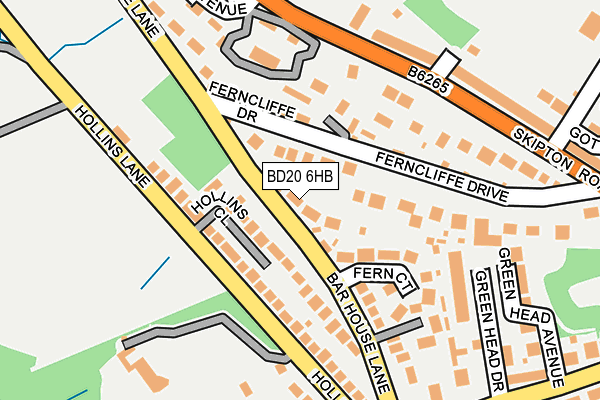 BD20 6HB map - OS OpenMap – Local (Ordnance Survey)