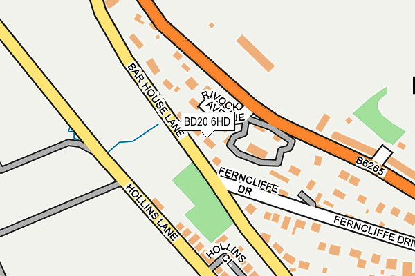BD20 6HD map - OS OpenMap – Local (Ordnance Survey)