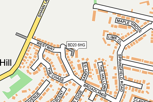BD20 6HG map - OS OpenMap – Local (Ordnance Survey)