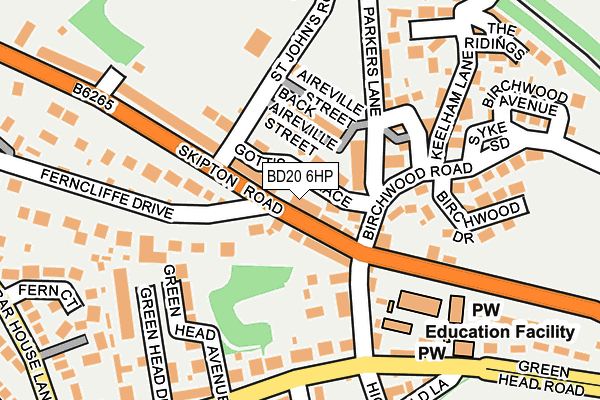 BD20 6HP map - OS OpenMap – Local (Ordnance Survey)