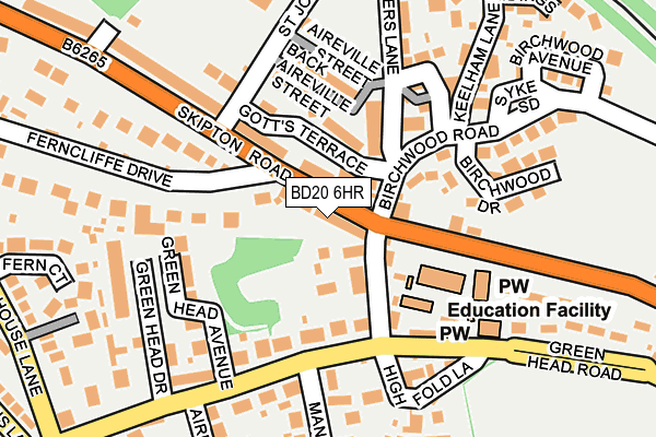 BD20 6HR map - OS OpenMap – Local (Ordnance Survey)