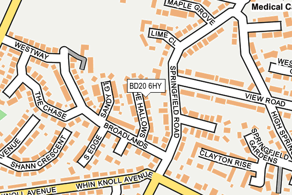 BD20 6HY map - OS OpenMap – Local (Ordnance Survey)