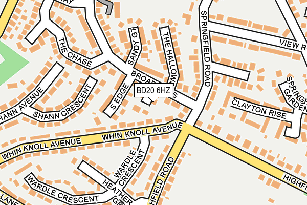 BD20 6HZ map - OS OpenMap – Local (Ordnance Survey)