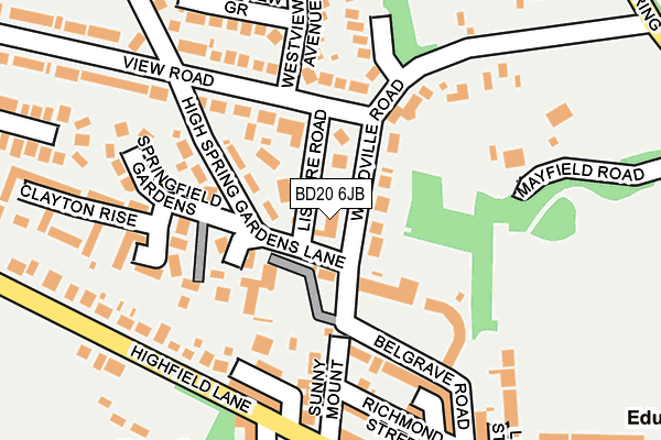 BD20 6JB map - OS OpenMap – Local (Ordnance Survey)