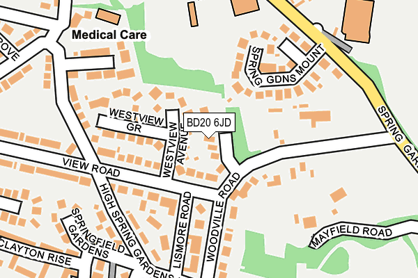 BD20 6JD map - OS OpenMap – Local (Ordnance Survey)