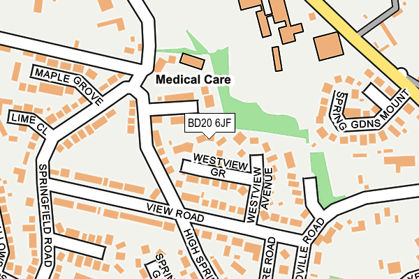 BD20 6JF map - OS OpenMap – Local (Ordnance Survey)