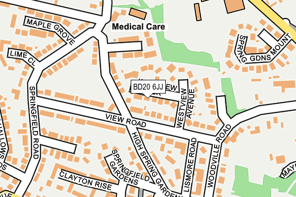 BD20 6JJ map - OS OpenMap – Local (Ordnance Survey)