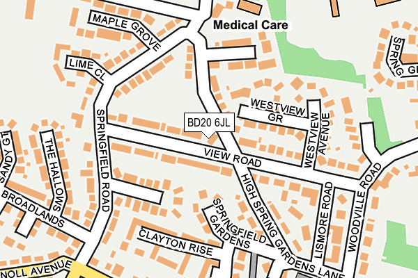 BD20 6JL map - OS OpenMap – Local (Ordnance Survey)