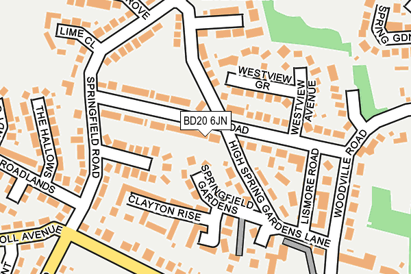 BD20 6JN map - OS OpenMap – Local (Ordnance Survey)