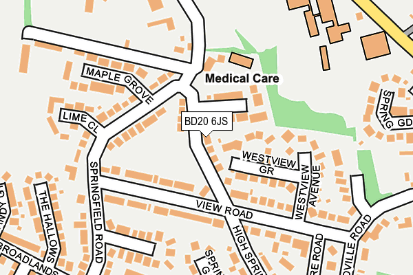 BD20 6JS map - OS OpenMap – Local (Ordnance Survey)