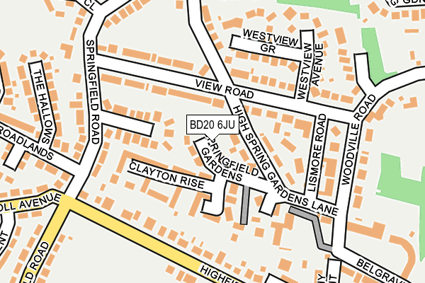 BD20 6JU map - OS OpenMap – Local (Ordnance Survey)