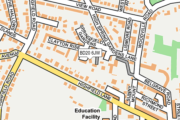 BD20 6JW map - OS OpenMap – Local (Ordnance Survey)