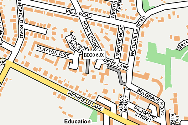 BD20 6JX map - OS OpenMap – Local (Ordnance Survey)