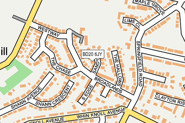 BD20 6JY map - OS OpenMap – Local (Ordnance Survey)