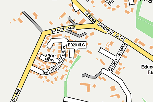 BD20 6LG map - OS OpenMap – Local (Ordnance Survey)
