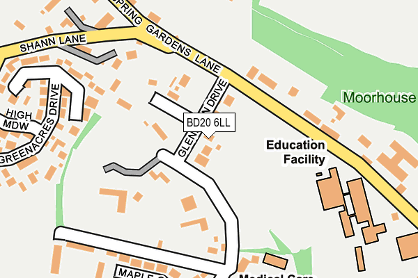 BD20 6LL map - OS OpenMap – Local (Ordnance Survey)