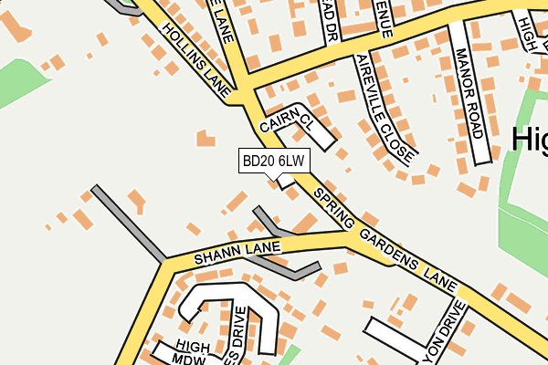 BD20 6LW map - OS OpenMap – Local (Ordnance Survey)
