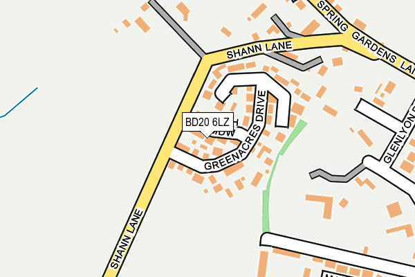 BD20 6LZ map - OS OpenMap – Local (Ordnance Survey)