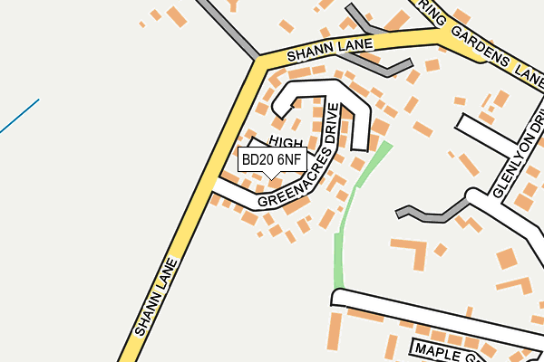 BD20 6NF map - OS OpenMap – Local (Ordnance Survey)
