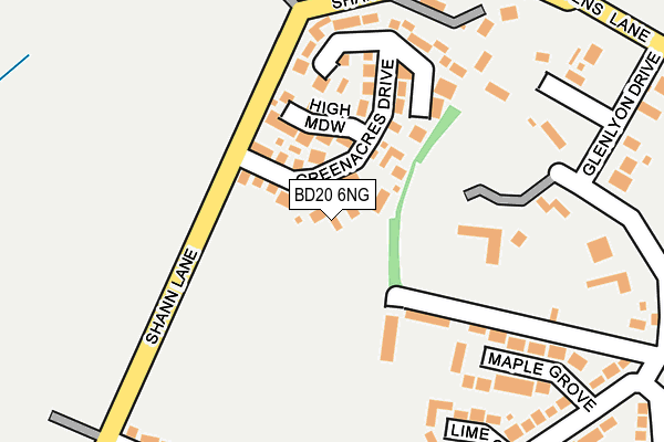 BD20 6NG map - OS OpenMap – Local (Ordnance Survey)