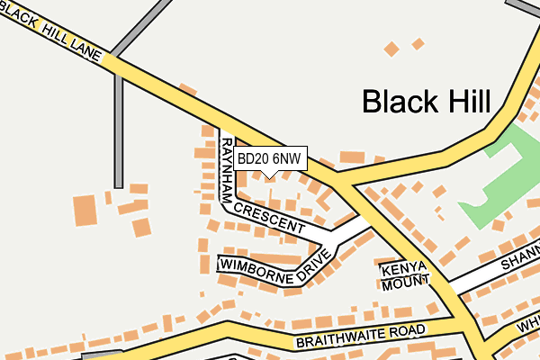 BD20 6NW map - OS OpenMap – Local (Ordnance Survey)