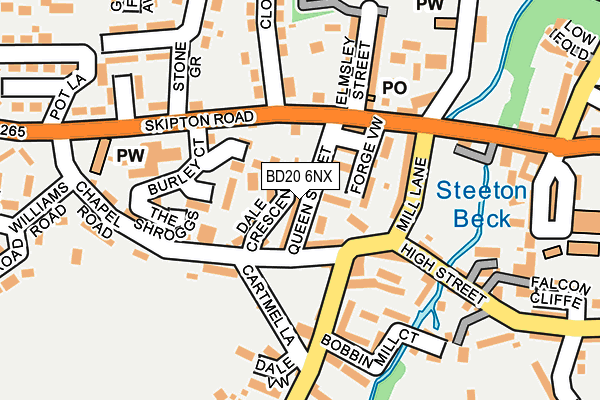 BD20 6NX map - OS OpenMap – Local (Ordnance Survey)