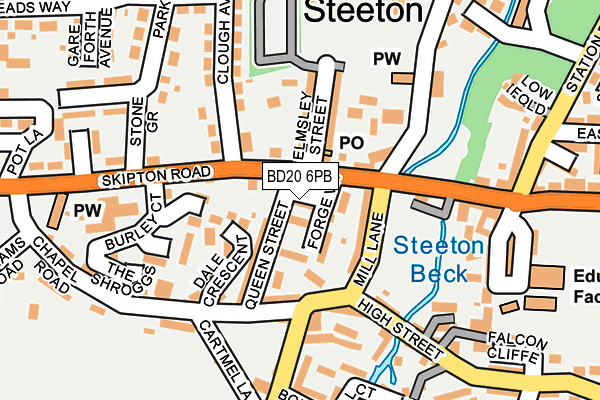 BD20 6PB map - OS OpenMap – Local (Ordnance Survey)