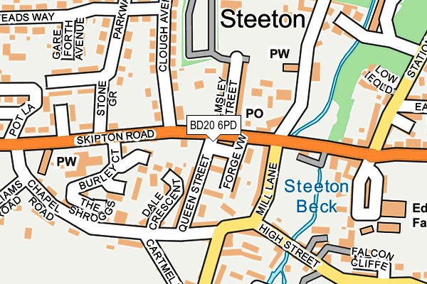 BD20 6PD map - OS OpenMap – Local (Ordnance Survey)