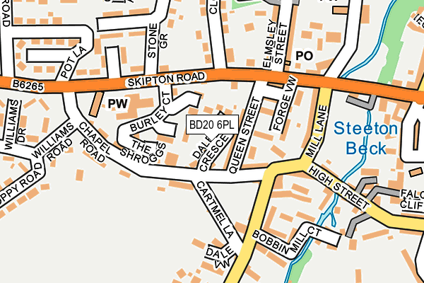 BD20 6PL map - OS OpenMap – Local (Ordnance Survey)